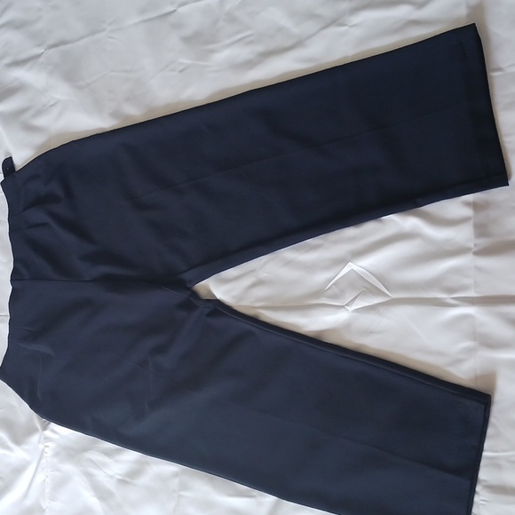 PANTS BY JM COLLECTION DARK BLUE SIZE 14 - Picture 2 of 12